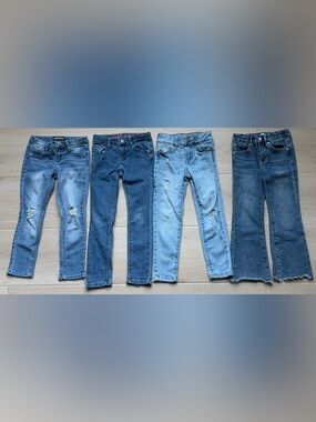 Girl’s Jeans Size 5, Blue Denim Pants for Kids
